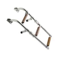 SCALETTA PIEGHEVOLE MINI IN ACCIAIO INOX 4 gr. altezza cm.106, larghezza cm. 20
