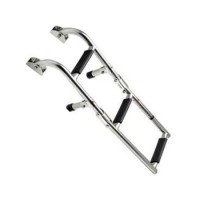 SCALETTA PIEGHEVOLE IN ACCAIO INOX 4 gr. altezza cm 104, larghezza cm 23