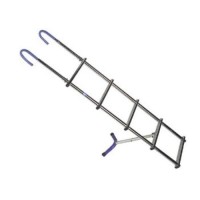 SCALETTA 4 GRADINI IN INOX PER SBARCO DI PRUA CON DISTANZIATORI TELESCOPICI