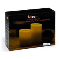 SET 2 CANDELE INAUS NAIROBI A 3 LED CON TELECOMANDO PROFUMAZIONE VANILLA