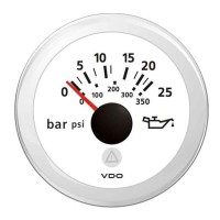 VDO MANOMETRO OLIO IDRAULICO BIANCO 0-25BAR/0-350PSI A2C59514206