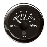 VDO MANOMETRO OLIO IDRAULICO NERO DA 0-5BAR/0-80PSI A2C59514123 VIEWLINE