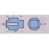 TECNOSEAL ANODO CILINDRICO PER YAMAHA 80-100 HP