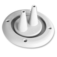 CUFFIA PASSACAVI DUE CONI 52x105 MM bianca