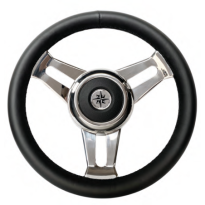 VOLANTE “T30P/35” in pelle nera