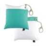 MARINE BUSINESS SET 2 CUSCINI ANTIVENTO + IMBOTTITURA WATERPROOF   ACQUA & WHITE, 40 x 40 cm