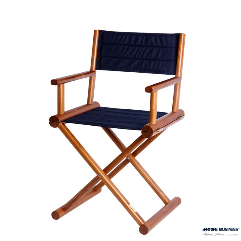 MARINE BUSINESS SEDIA DA REGISTA DI TEAK PIEGHEVOLE - OLEFINA BLU NAVY