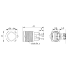 Interruttore in acciaio inox 7A BLU