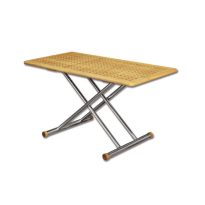 TAVOLO TOP MAGNUM SILVER CON PIANO IN CARABOTTINO PIEGHEVOLE 140x70 CM