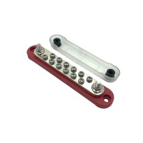 Barra di connessione 12xM4-2xM6 150A rossa
