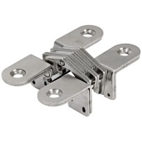 Cerniera a scomparsa mm 69 (Conf. da 2Pz) in acciaio Inox, max peso 20 Kg