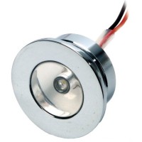 LUCE CORTESIA MINI LED BLU OTTONE CROMATO