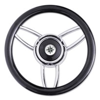 Volante T26CF in fibra di carbonio con razze in acciaio
