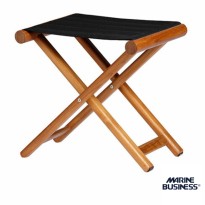 MARINE BUSINESS SGABELLO IN TEAK PIEGHEVOLE - NERO 45x36x46cm