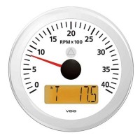 VDO CONTAGIRI CON CONTAORE LCD BIANCO 0-6000 RPM A2C59512399 Ø85 VIEWLINE 