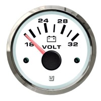 UFLEX VOLTMETRO 16-32VDC ULTRAWHITE SS Ø52