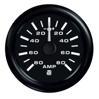 UFLEX AMPEROMETRO -80/+80 A ULTRABLACK Ø52 CON STUNT DA 100A