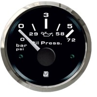 UFLEX INDICATORE PRESSIONE OLIO (0-5BAR) ULTRABLACK SS Ø52