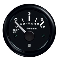 UFLEX INDICATORE PRESSIONE OLIO (0-5BAR) ULTRABLACK Ø52