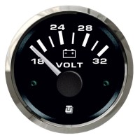 UFLEX VOLTMETRO 16-32VDC ULTRABLACK SS Ø52