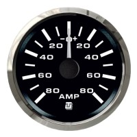 UFLEX AMPEROMETRO -80/+80 A ULTRABLACK SS Ø52 CON STUNT DA 100A