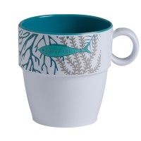 MARINE BUSINESS TAZZA MUG MELAMINA ANTISCIVOLO COASTAL, SET 6 PEZZI