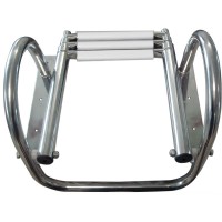 Scaletta 3 gradini bianchi con corrimano