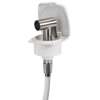 Doccia New Edge Inylon bianco doccia Tiger tubo Inox 4 m