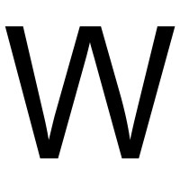 LETTERA PER TARGHE ADESIVA CM.20 NERA "W"