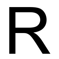 LETTERA PER TARGHE ADESIVA CM.20 NERA "R"