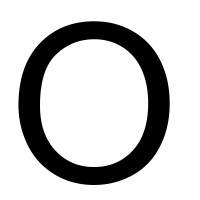 LETTERA PER TARGHE ADESIVA CM.20 NERA "O/0"