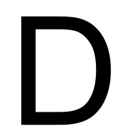 LETTERA PER TARGHE ADESIVA CM.20 NERA "D"