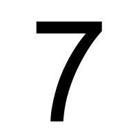 LETTERA PER TARGHE ADESIVA CM.20 NERA "7"
