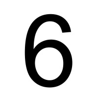 LETTERA PER TARGHE ADESIVA CM.20 NERA "6/9"
