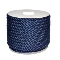 CIMA 28 MM IN POLIESTERE LUCIDO BLU AFFONDANTE CARICO ROTTURA 12000 KG