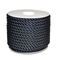 CIMA 32 MM IN POLIESTERE LUCIDO NERO AFFONDANTE CARICO ROTTURA 8500 KG