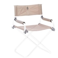 POLTRONCINA IN TELA VENUS PIEGHEVOLE CON MANIGLIA DI TRASPORTO TUBI IN ALLUMINIO COLORE ECRU'