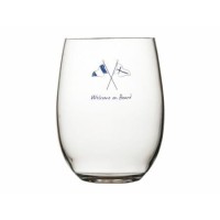 MARINE BUSINESS SET 6 BICCHIERI ACQUA WELCOME ON BOARD