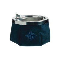 MARINE BUSINESS POSACENERE ANTIVENTOIN ACCIAIO INOX E ALCANTARA BLU