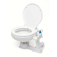 WC MANUALE CON TAVOLETTA IN LEGNO PLASTIFICATA MATROMARINE
