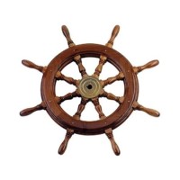 RUOTA TIMONE IN MOGANO 42 CM
