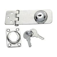 CHIUSURA PORTELLI INOX CON SERRATURA 34x76 MM