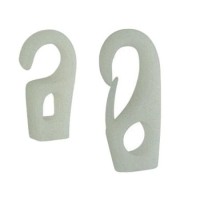 GANCIO IN NYLON BIANCO PER CORDE ELASTICHE DIAMETRO 8 MM
