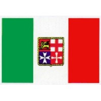BANDIERA AUTOADESIVA MARINA MERCANTILE ITALIANA 16 X 24 CM