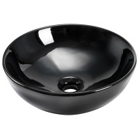 LAVELLO SEMISFERICO CERAMICA 365 MM NERO