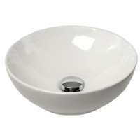 LAVELLO SEMISFERICO IN CERAMICA BIANCA PER MONTAGGIO SU PIANO (senza piletta)