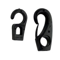 GANCIO MULTIUSO IN NYLON NERO FORO 5 MM